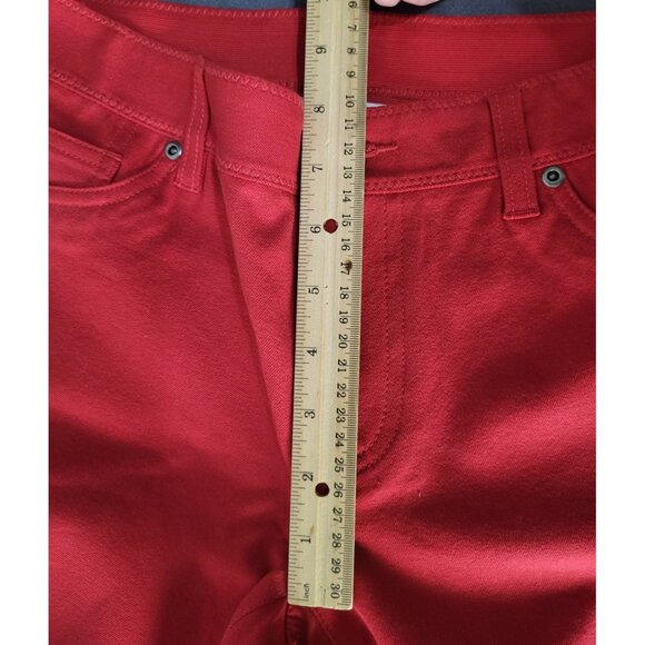 CHICO'S Women's SZ OO (US XS/2) Getaway 5 Pocket Cropped Pants Scarlet Sun Red - Picture 10 of 11